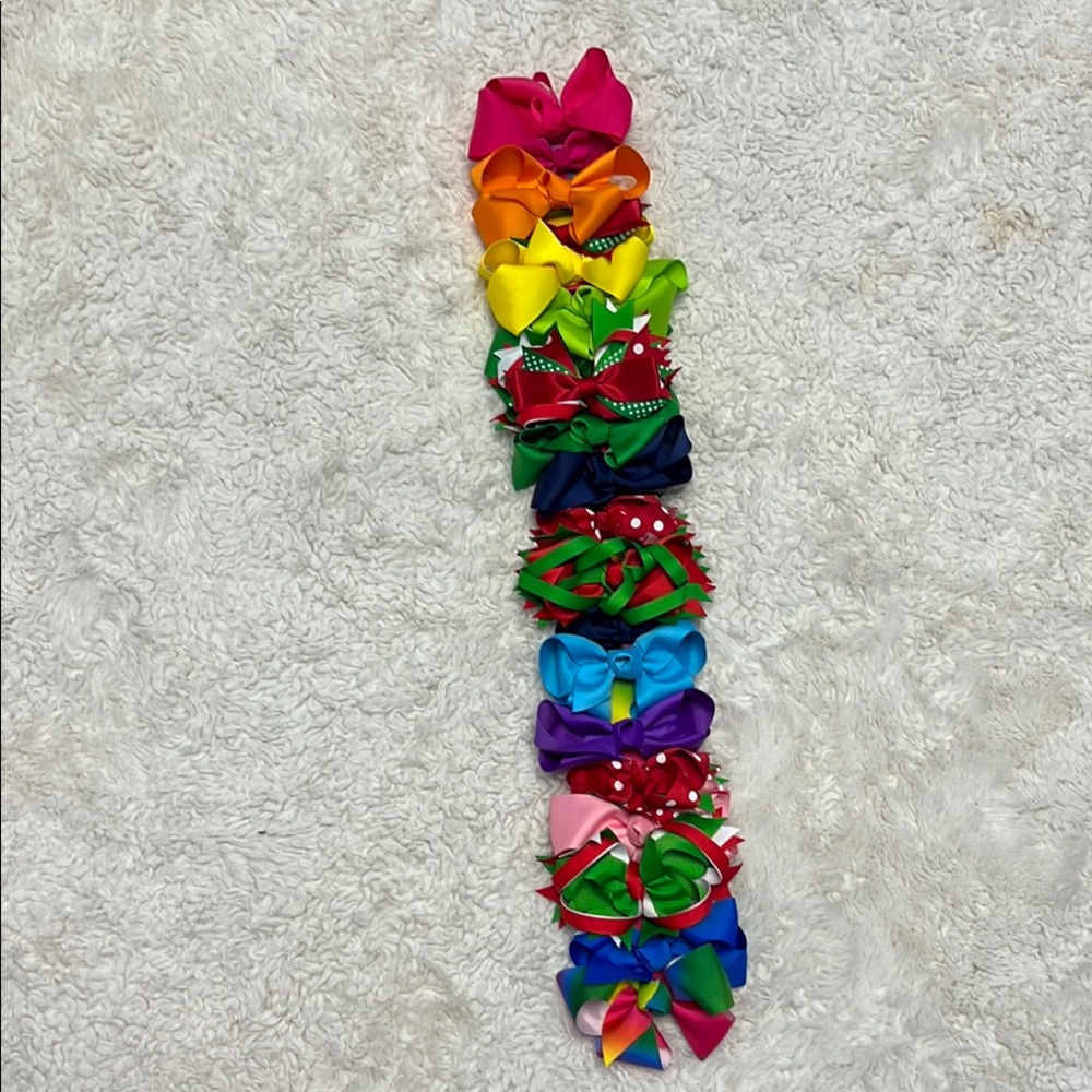 Colorful Kids Hair Bow Set